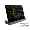 Plaque funéraire livre-marbre-noir-et-or 16 Plaquedeces.fr